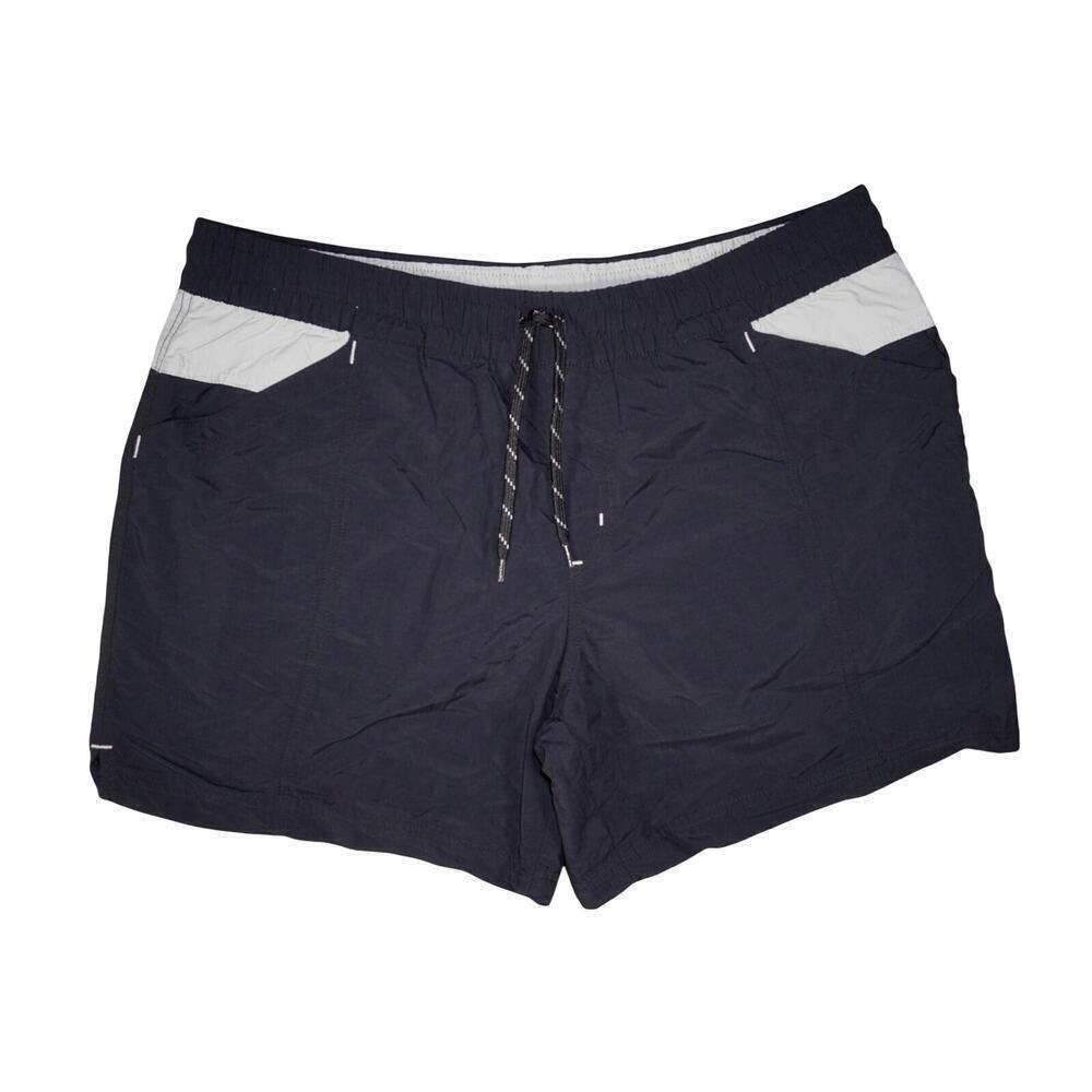 Columbia Men’s Swim Trunks Size L | Black Gray Nylon Board Shorts Mesh Liner